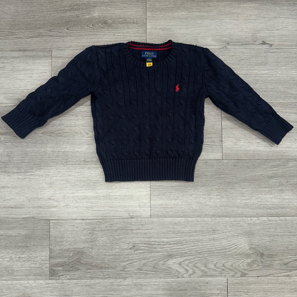 Ralph Lauren Navy Cable Knit Sweater Boys 3T